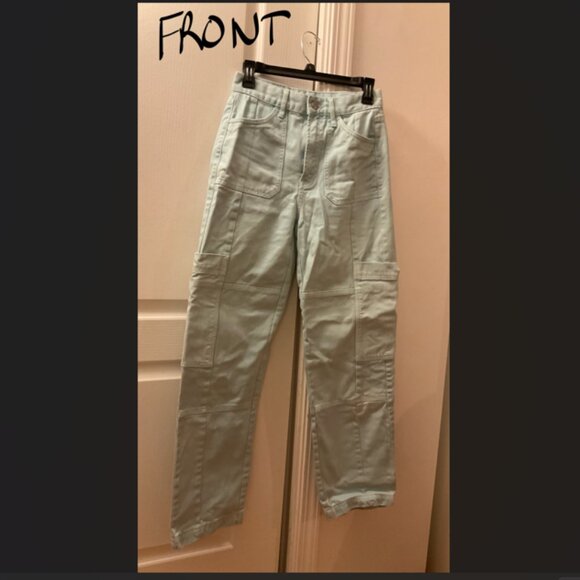 Urban Outfitters BDG Baggy Jean Light Blue Cargo High Waist US 25 Waist - Picture 2 of 4